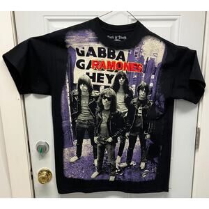 The Ramones Rock & Death Embroidered T-shirt Size XL NOC3062